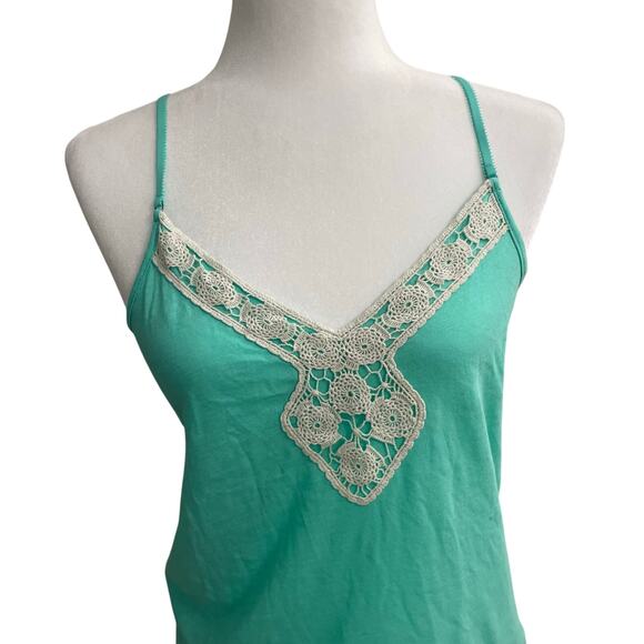 American Eagle Outfitter Women's Tank Top Bohemian Y2K Style Size MD Mint Green - Picture 8 of 8